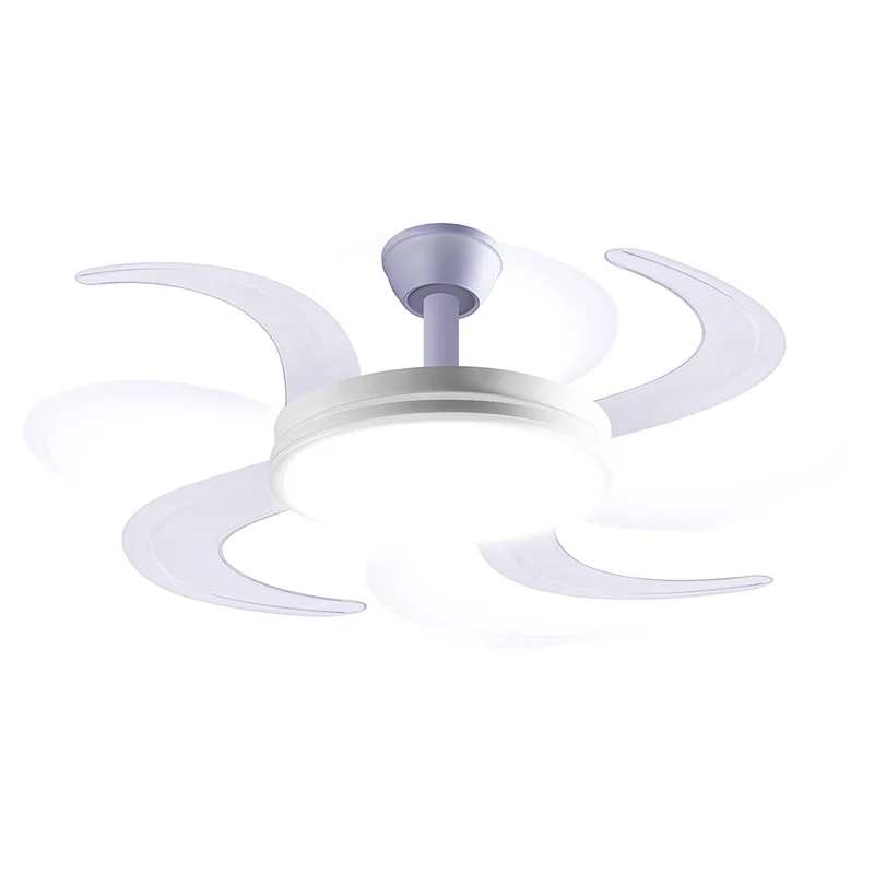Ventilatore Lampadario a Soffitto con Pale a Scomparsa Ø108cm 6 Velocità 3 Temperature di Luce Bianco