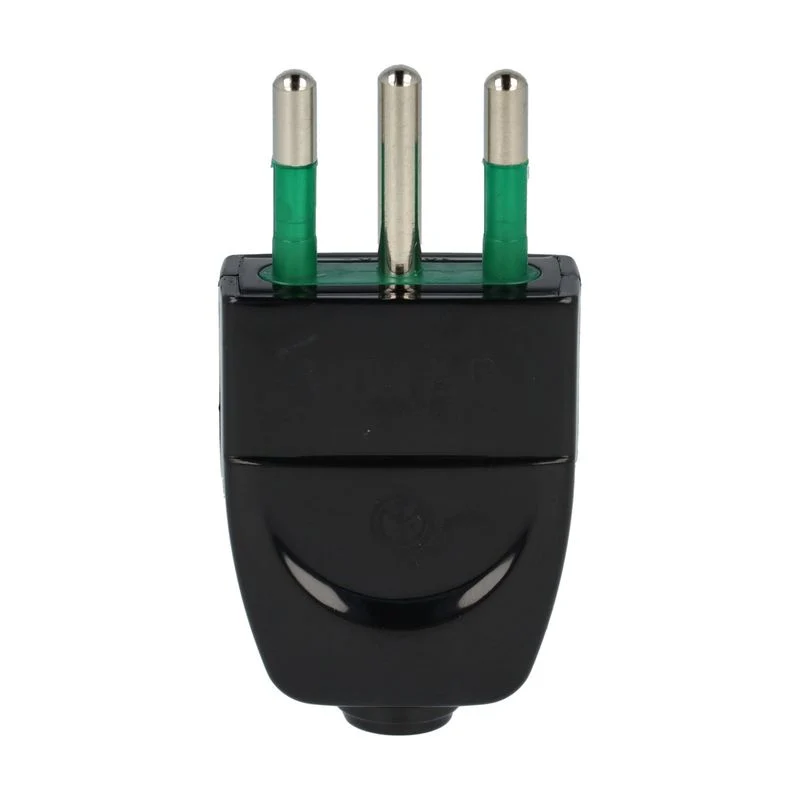 VIMAR 00201 - Spina 2P+T 10A S11 con cavo assiale, nera