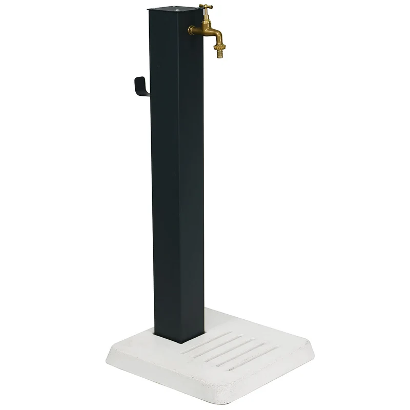 Fontana da Giardino con Base in Cemento 45x45x97 cm Antracite