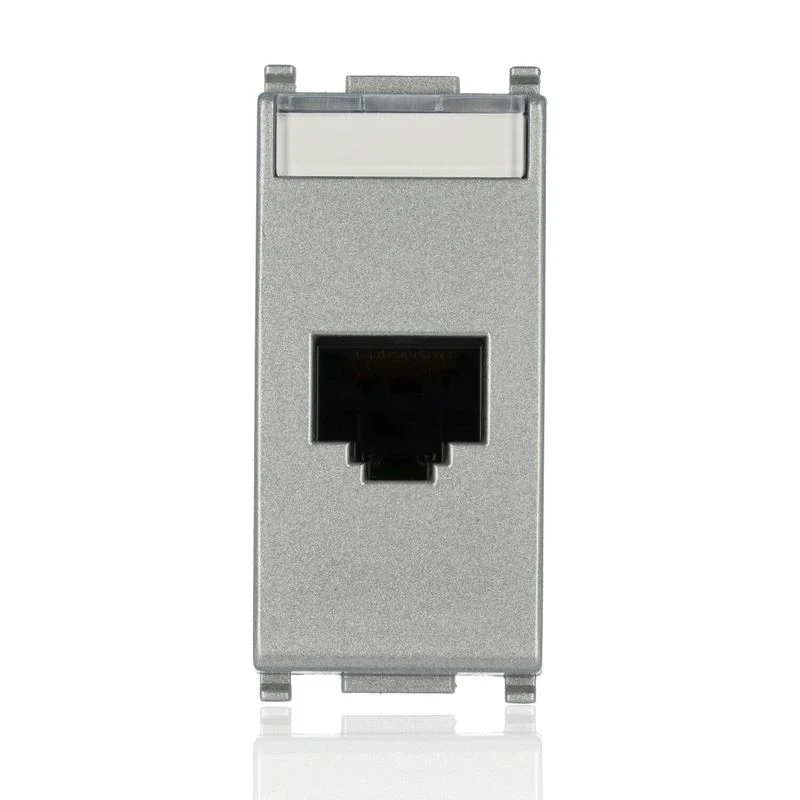 VIMAR 14339.11.SL - Presa RJ45 Netsafe Cat5e UTP Silver (Plana)