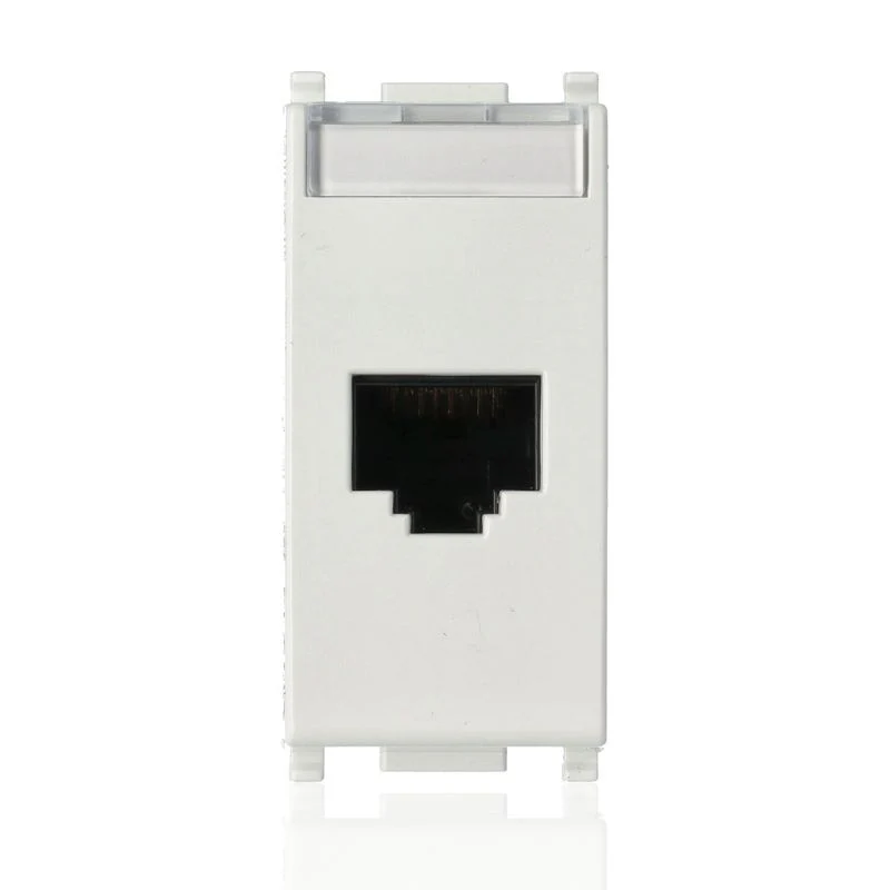 VIMAR 14339.11 - Presa RJ45 Netsafe Cat5e UTP Bianco (Plana)