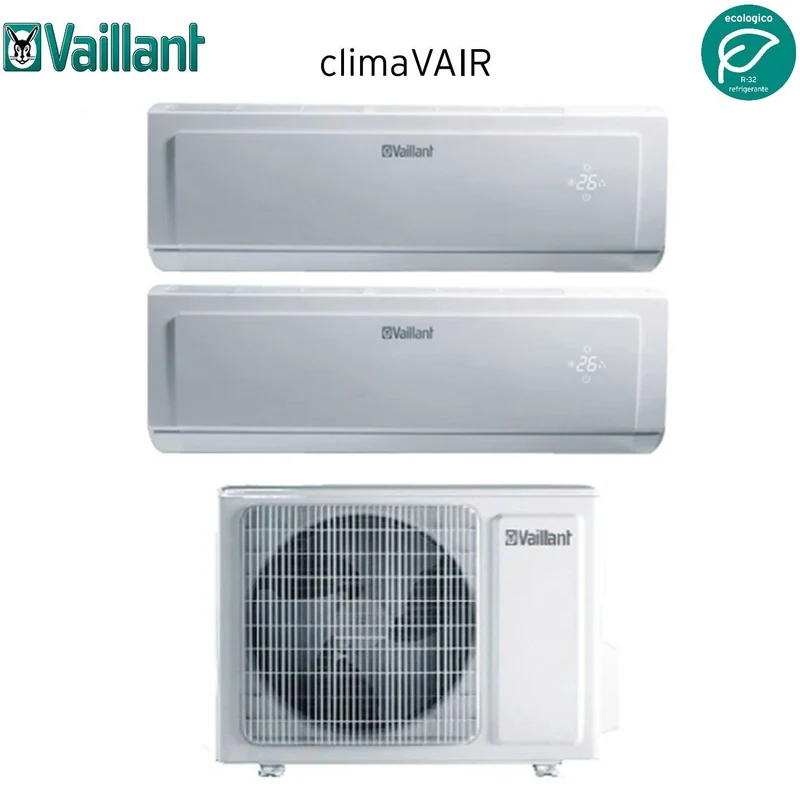 Condizionatore Dual Split Vaillant ClimaVAIR Plus 9+9 con VAF8-040W2NO R-32 Wi-Fi Optional