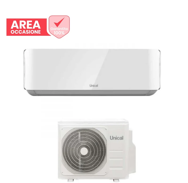 AREA OCCASIONI 2371 Climatizzatore Condizionatore Unical Inverter Mono Split serie AIR CRISTAL 10000 Btu KMUN 10H R-32 Wi-Fi Optional