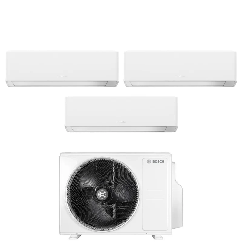 Condizionatore Trial Split Bosch CLIMATE 7000i WHITE 7+7+12 con 5000M 79/3 E R-32 Wi-Fi Integrato