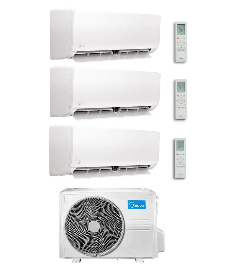 Condizionatore Trial Split Midea Xtreme Pro Green 12000+12000+12000 Btu con M3OA-27HFN8-Q 12+12+12 Wi-Fi integrato