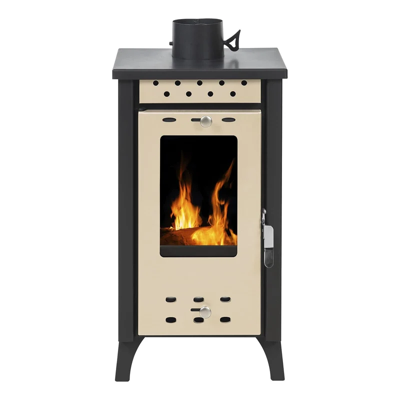 Stufa A Legna Divina Fire MATILDE 7,7 kW MG100BEIGE Beige L33xP38,5xH74 cm