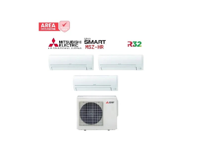 AREA OCCASIONI 2149 Condizionatore Trial Split Mitsubishi Electric Smart Hr 9000+9000+9000 con MXZ-3HA50VF Trial Split R-32