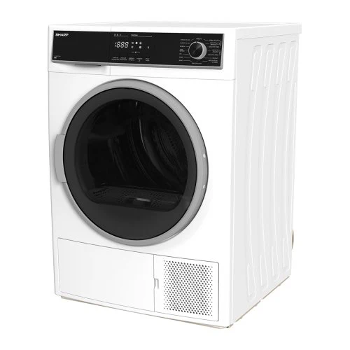 Asciugatrice A Pompa Di Calore Sharp NHB9S7GW21 9 Kg (A84,5xL59,6xP60,9) Funzione Refresh Classe A++(2021) Bianco e Nero