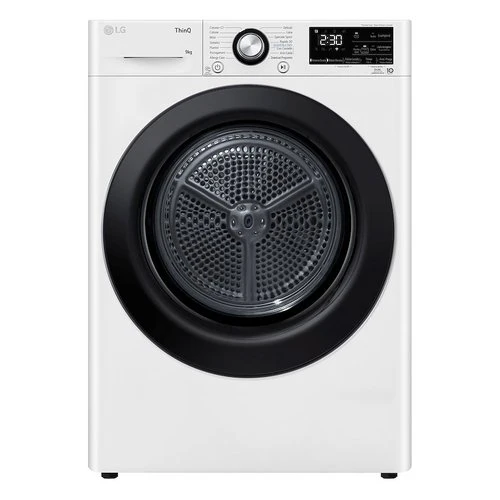 Asciugatrice A Pompa Di Calore LG RH90V9AVBN 9 Kg Classe C Allergy Care (A85xL60xP66) ThinQ Alexa Google Assistant Bianco e Nero
