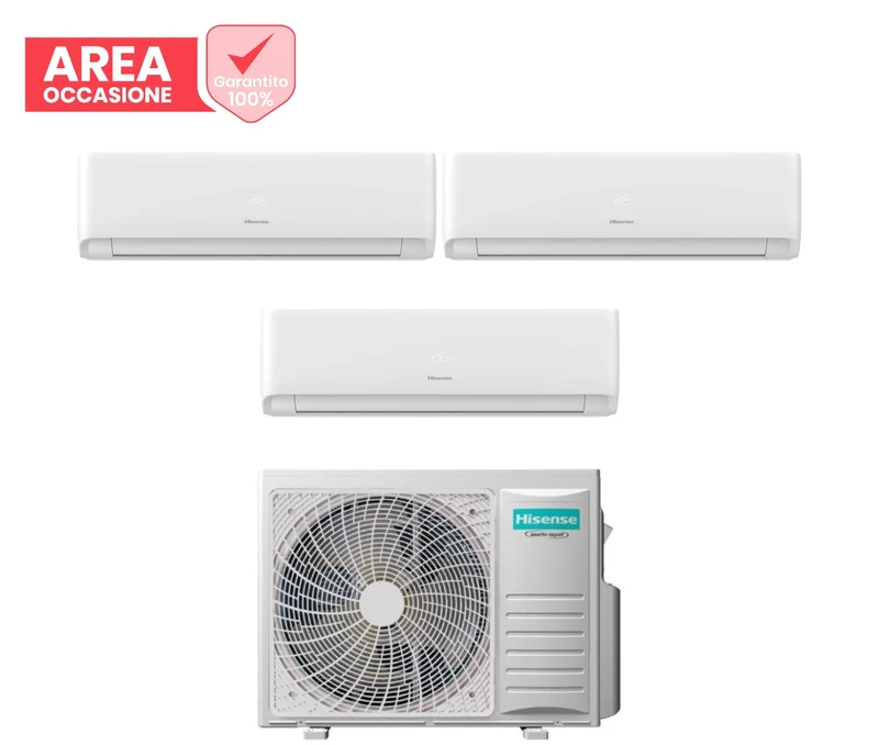 AREA OCCASIONI Climatizzatore Condizionatore Hisense Trial Split Inverter serie ECOSENSE 9+9+12 con 3AMW52U4RJC R-32 Wi-Fi Integrato 9000+9000+12000