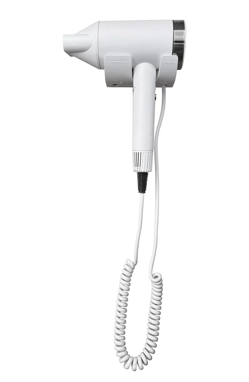 Asciugacapelli Professionale Vama PASSION HAIR Motore Brushless 1500W per Hotel con Base Murale Bianco