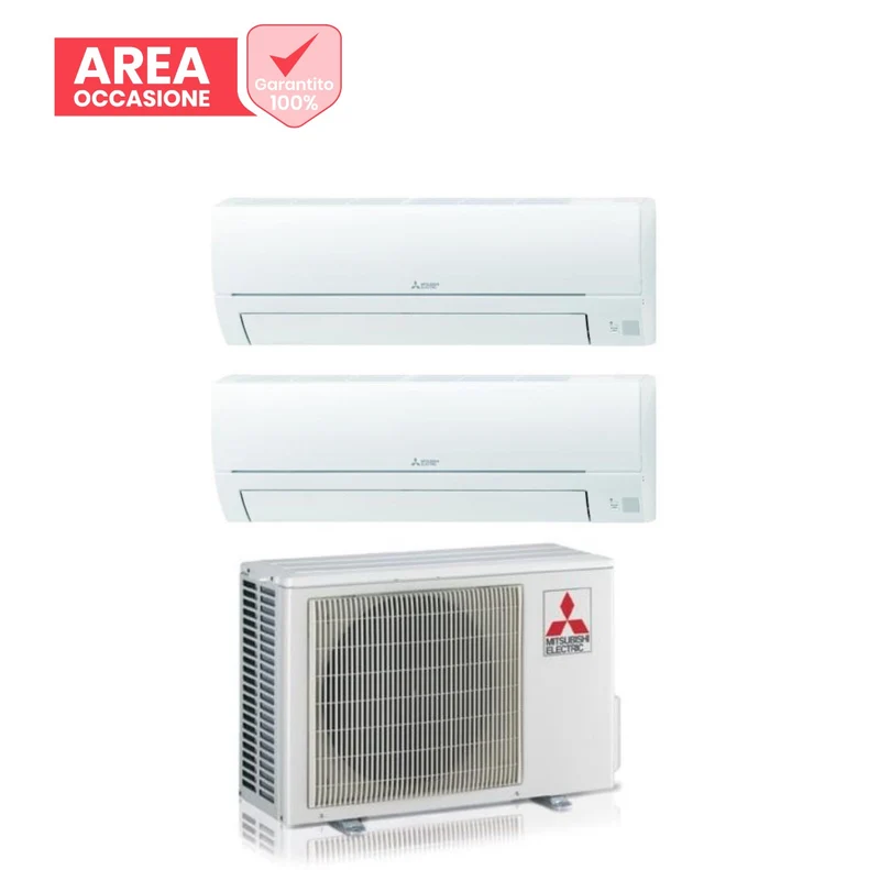 AREA OCCASIONI Climatizzatore Condizionatore Mitsubishi Electric Dual Split Inverter serie SMART MSZ-HR 9+12 con MXZ-2HA50VF R-32 Wi-Fi Optional 9000+12000