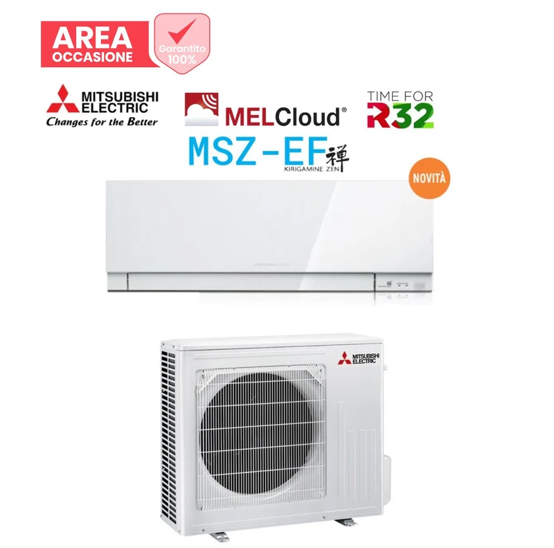 AREA OCCASIONI Climatizzatore Condizionatore Mitsubishi Electric Inverter KIRIGAMINE ZEN WHITE 18000 Btu MSZ-EF50VGKW R-32 Wi-Fi Integrato Bianco