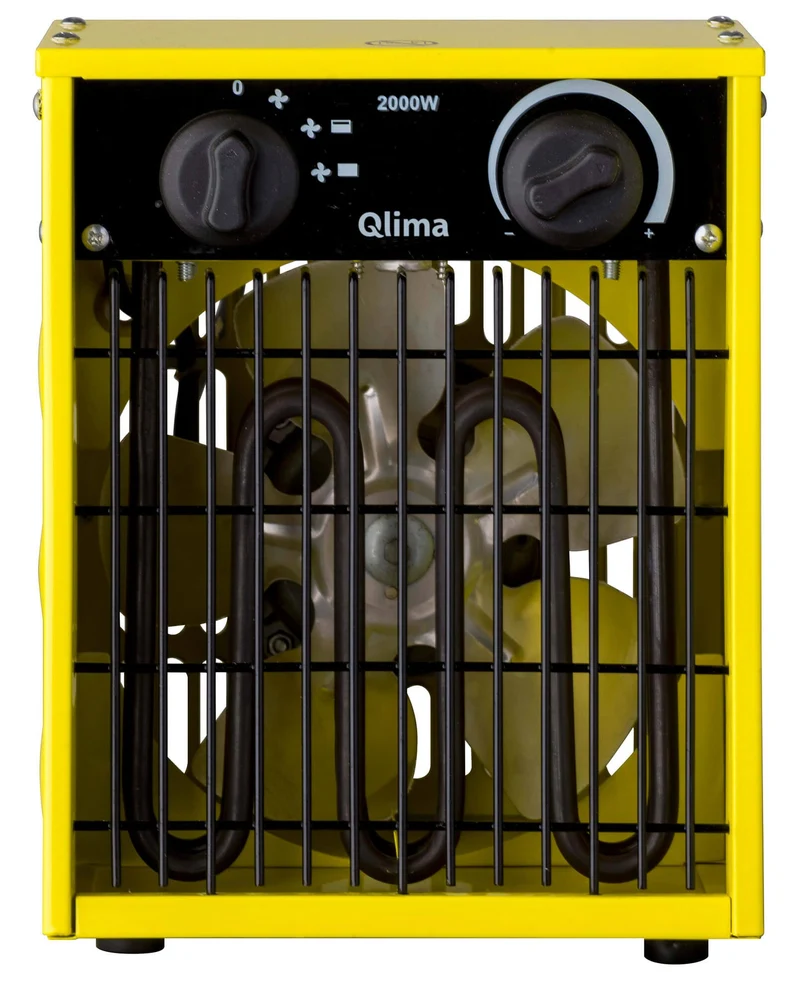 Stufa Elettrica Caldobagno 2000W Qlima EFH5120 Giallo