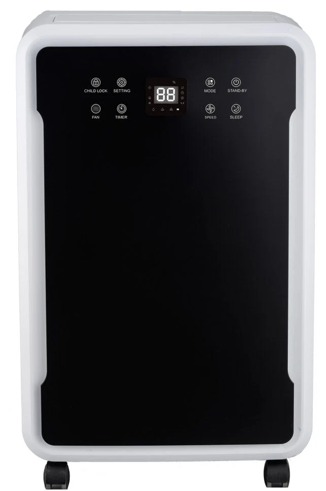Deumidificatore 8,5L Massimo 120m2 Capacità 50l/24h 800W Karlsen Ruby DN 50 EY Bianco