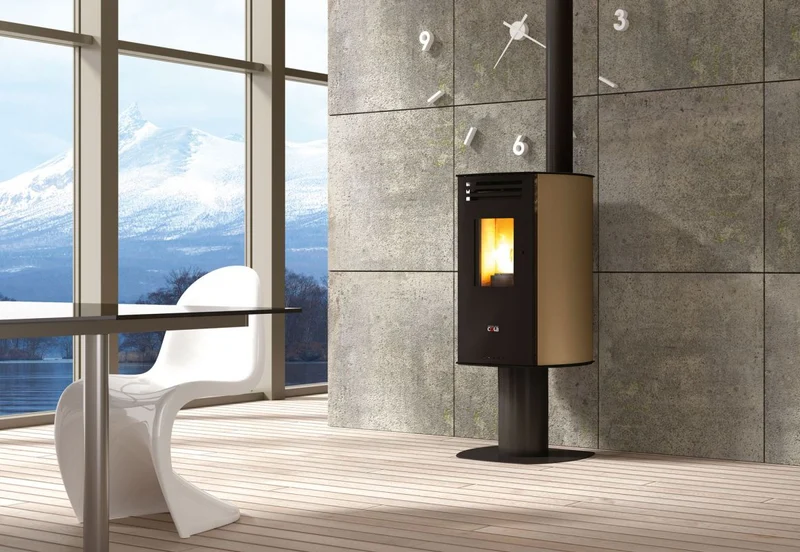 Stufa a Pellet Anselmo Cola mod. KLEAN 8,27 kW Wi-Fi vari colori disponibili - NOVITA' Serpentino