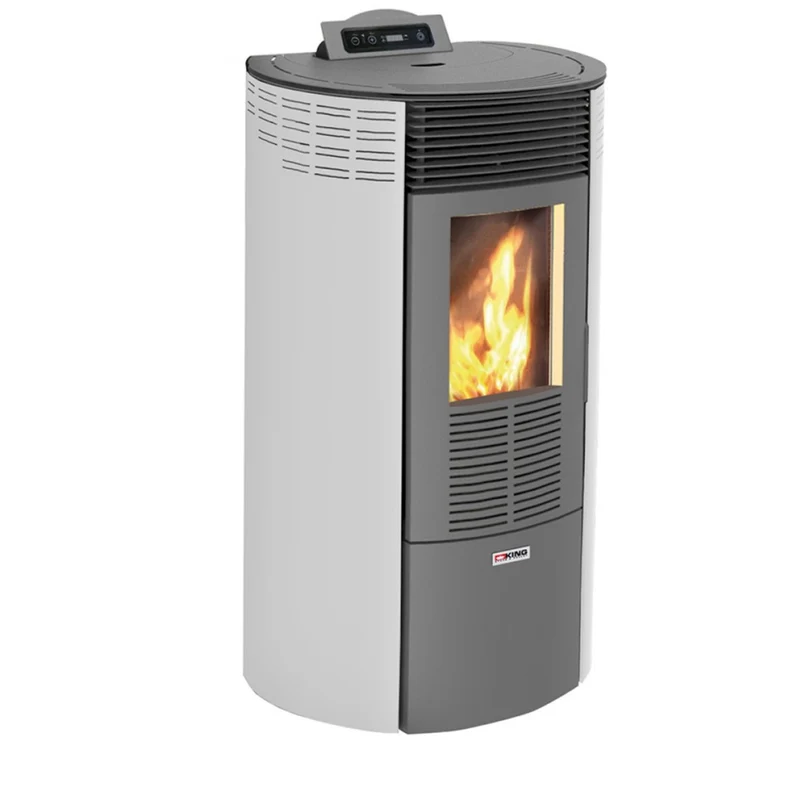 STUFA A PELLET KING 12 ROUND KW 10,1 BIANCA COD. 93060