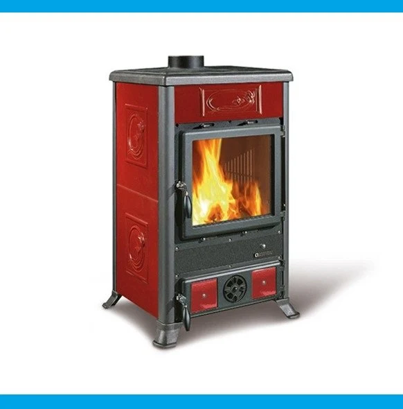 STUFA A LEGNA IN GHISA LA NORDICA EXTRAFLAME MOD. ROSSELLA R1 8,8 KW BORDEAUX COD. 37284