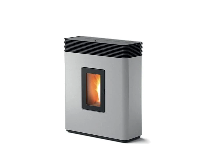 Stufa a Pellet Canalizzabile MCZ Philo Comfort Air da 9 kW Colore Metallo Alluminium