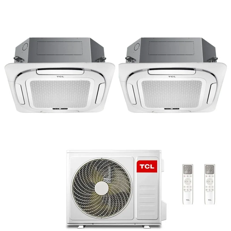 Condizionatore a Cassetta 4 Vie TCL Compact Dual Split 9+12 con MT1821 R-32 Wi-Fi Optional