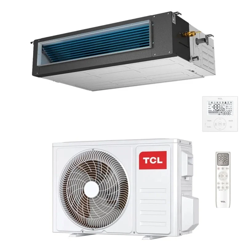 Condizionatore TCL Canalizzato Canalizzabile Inverter 12000 Btu R-32 Wi-Fi Optional con Comandi di serie