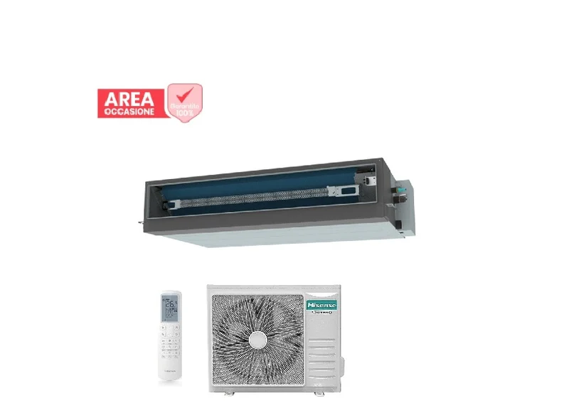 AREA OCCASIONI 2265 Climatizzatore Condizionatore Hisense Inverter Canalizzato Canalizzabile serie TURBO 24000 Btu AUD71UX4RFM8 + AUW71U4RK8 R-32 Wi-Fi Optional con Telecomando di serie