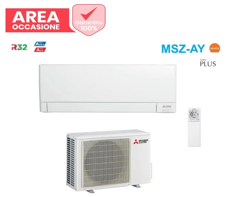 AREA OCCASIONI 2246 Climatizzatore Condizionatore Mitsubishi Electric Inverter Linea Plus serie MSZ-AY / AP 12000 Btu MSZ-AY35VGKP + MUZ-AP35VG R-32 Wi-Fi Integrato