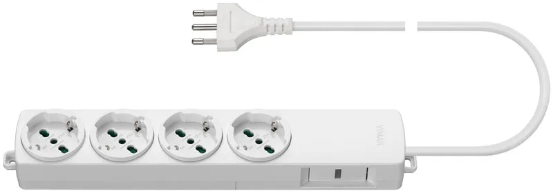 Multipresa Vimar a 4 Prese con Limitatore di Sovratensione e Cavo 2m Bianca – 01296.SPD.CC.B