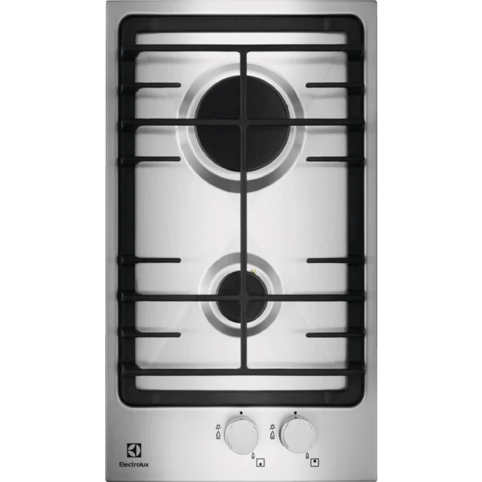 Piano cottura a Gas Da Incasso Electrolux Serie 300 Domino EGG3322NVX 29 cm 2 Fuochi Bruciatori Inox