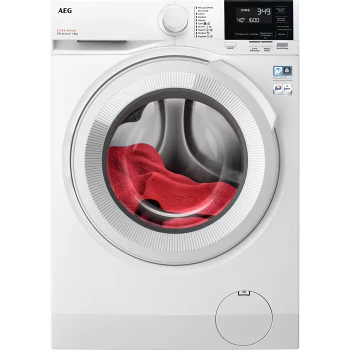 Lavatrice Libera Installazione Caricamento Frontale AEG Serie 7000 ProSteam LR7G86CW 8 kg 1600 Giri/min Bianco Classe A