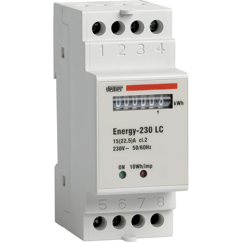 Contatore di Energia Monofase Vemer da Guida DIN per Controllo Consumi – VN960100