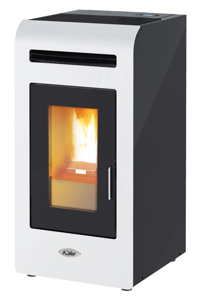 Stufa a Pellet KALOR modello DENIA 13.2 kW in acciaio vari colori disponibili Grigio