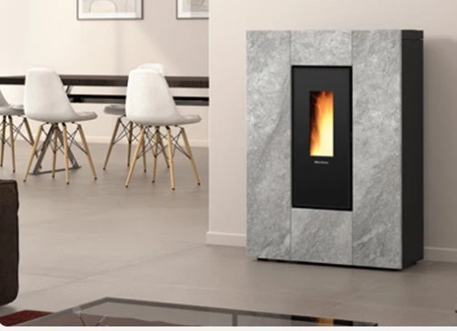 Stufa A Pellet La Nordica Extraflame MARILENA PLUS AD Pietra 3,7-8,0 kW