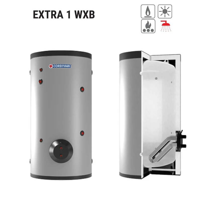 Bollitore Polywarm Cordivari Modello EXTRA 1 WXB 200 con 1 Scambiatore Estraibile In Acciaio Inox 316L