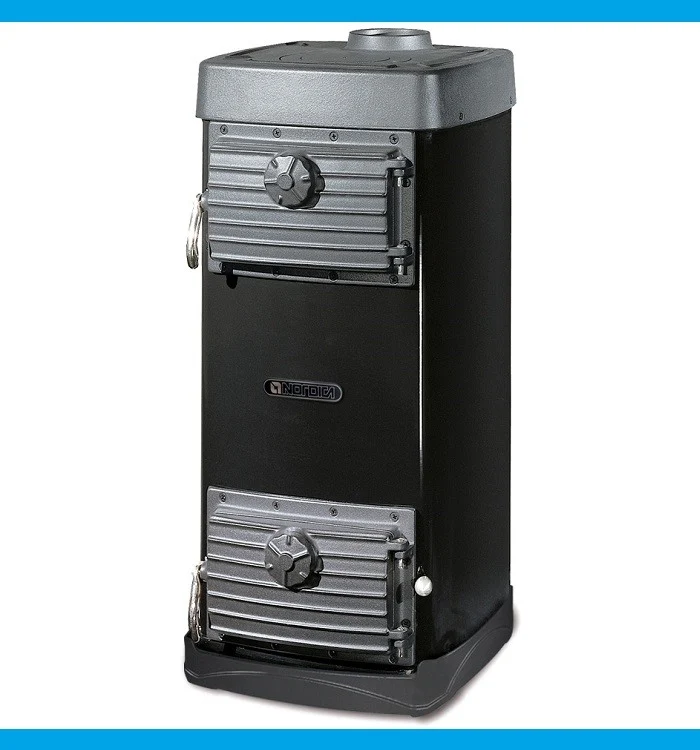 STUFA A LEGNA IN ACCIAIO E GHISA LA NORDICA EXTRAFLAME MOD. MAJOR 6,5 KW NERO