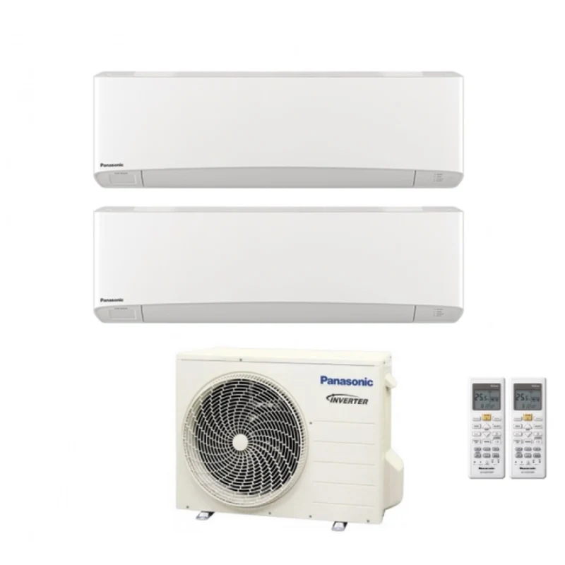 AREA OCCASIONI Climatizzatore Condizionatore Panasonic Dual Split Inverter Serie Etherea White 9+12 con CU-2Z41TBE R-32 Wi-Fi Integrato 9000+12000 Bianco