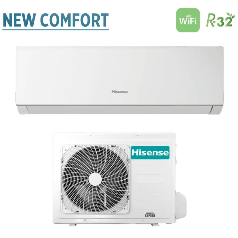 AREA OCCASIONI Climatizzatore Condizionatore Hisense Inverter serie NEW COMFORT 9000 Btu DJ25VE0AG + TG25VE00W R-32 Wi-Fi Optional Classe A++/A+