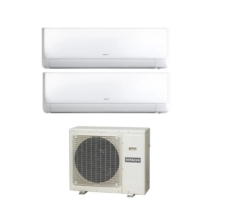 Climatizzatore Condizionatore Hitachi Dual Split Inverter R-32 Akebono 9+18 con RAM-53NP2E Wi-Fi Optional 9000+18000