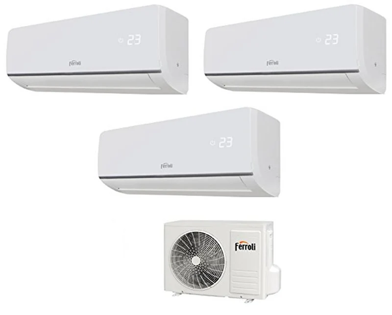 CLIMATIZZATORE CONDIZIONATORE FERROLI TRIAL SPLIT INVERTER serie ASTER M 7+7+7 con 24-3 7000+7000+7000