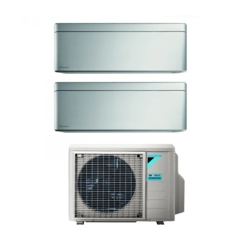 Condizionatore Dual Split Daikin Stylish Total Silver 7+15 con 2MXM50A R-32 Wi-Fi Integrato Grigio Garanzia Italiana