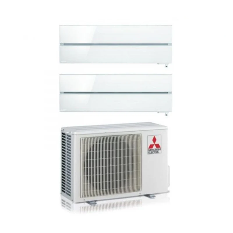 Condizionatore Dual Split Mitsubishi Electric Kirigamine Style Pearl White 9+9 con MXZ-2F42VF R-32 Wi-Fi Integrato Bianco
