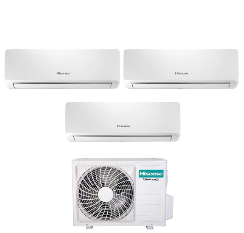 Climatizzatore Condizionatore Hisense Trial Split Inverter serie BIO AIR 9+9+9 con 3AMW52U4RJA R-32 Wi-Fi Integrato 9000+9000+9000