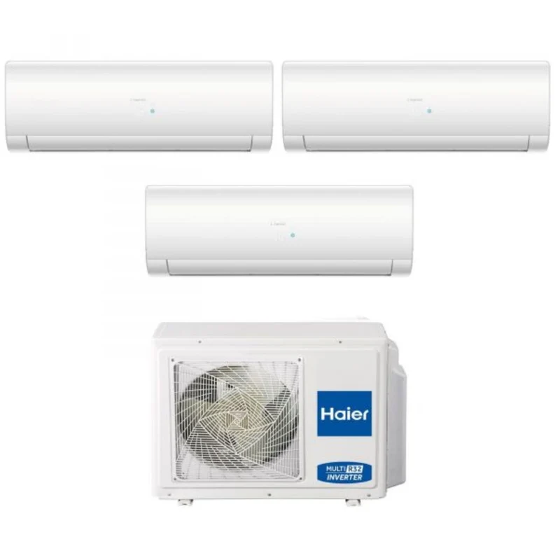 Climatizzatore Condizionatore Haier Trial Split Inverter serie IES PLUS 7+9+9 con 3U70S2SR3FA R-32 Wi-Fi Integrato 7000+9000+9000 - Novità
