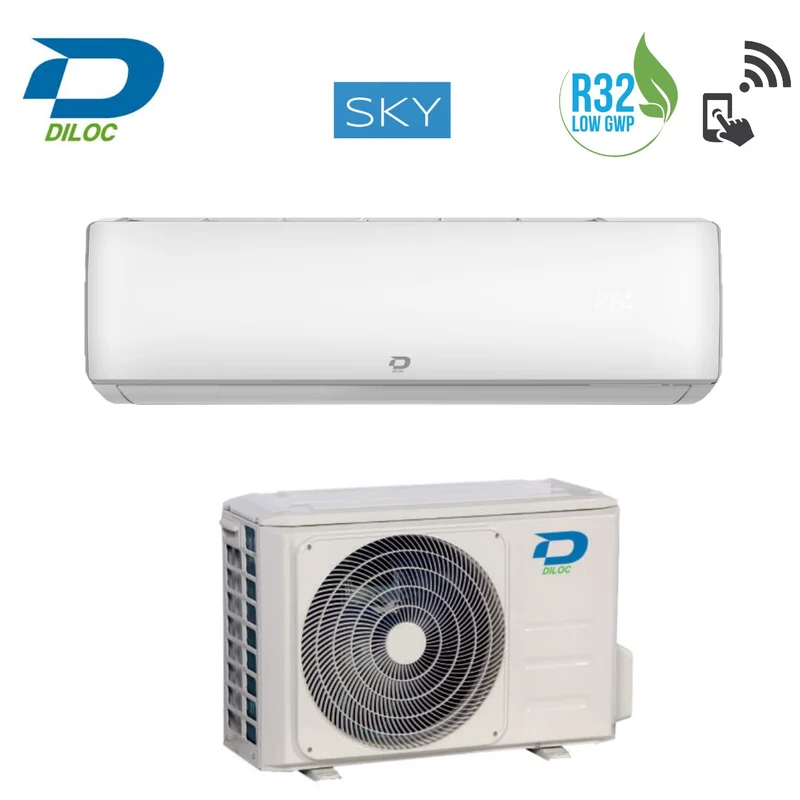 Climatizzatore Condizionatore Diloc Inverter Serie SKY 18000 Btu D.SKY18 / D.SKY118 R-32 Wi-Fi Optional