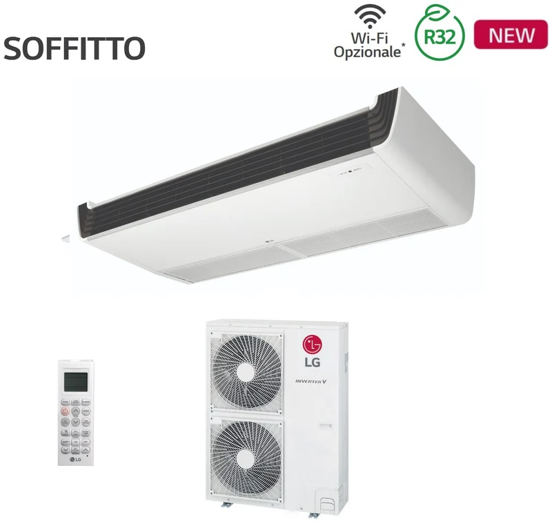 Condizionatore a Soffitto LG Standard 60000 Btu UV60F + UUD1 Monofase R-32 Wi-Fi Optional con Telecomando