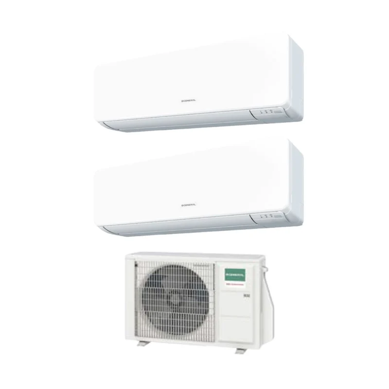 Climatizzatore Condizionatore General Fujitsu Dual Split Inverter serie KMTB / KMCC 9+9 con AOHG14KBTA2 R-32 Wi-Fi Optional 9000+9000