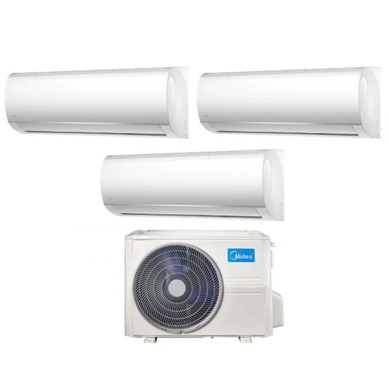 Climatizzatore Condizionatore Midea Trial Split Inverter serie RIGHT 12+12+12 con M3OF-27HFN8-Q R-32 Wi-Fi Optional 12000+12000+12000 - Novità