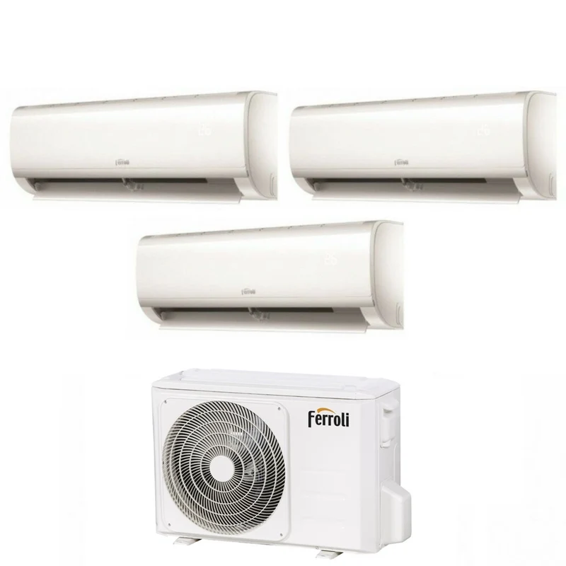Climatizzatore Condizionatore Ferroli Trial Split Inverter serie DIAMANT M 9+12+12 con 27-3 R-32 Wi-Fi Integrato 9000+12000+12000 - Novità
