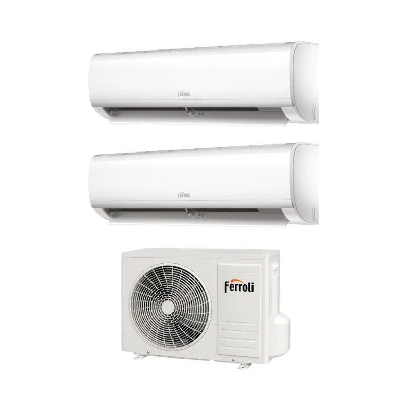 Climatizzatore Condizionatore Ferroli Dual Split Inverter Serie DIAMANT PLUS M 7+12 con 14-2 R-32 Wi-Fi Integrato 7000+12000 - Novità