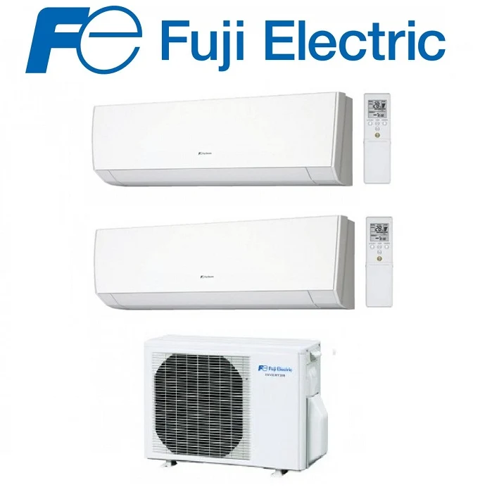 CLIMATIZZATORE CONDIZIONATORE FUJI ELECTRIC DUAL SPLIT INVERTER serie LM 7+9 con ROG18L 7000+9000